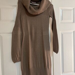 LOFT Taupe Cowl Neck Sweater